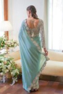 Saree and blouse with Real mirror work