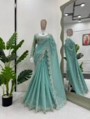 Saree and blouse with Real mirror work