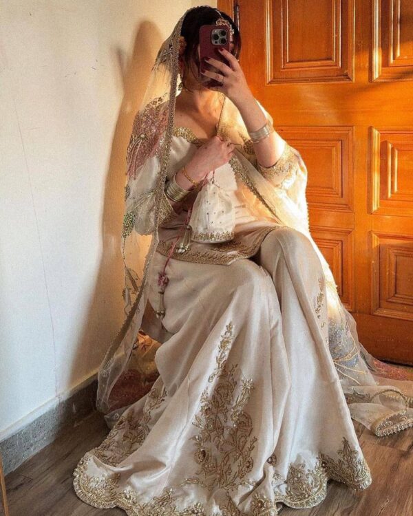 SUIT WITH FULL FLAIR WORK GHARARA - Image 8