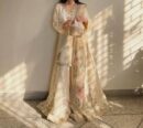 SUIT WITH FULL FLAIR WORK GHARARA