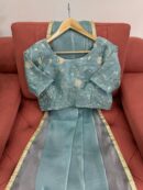 Designer Saree on Zimmy Chu Febric with Fancy  Blouse