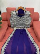 Beautiful  Saree on Georgette Febric with Heavy Work blouse