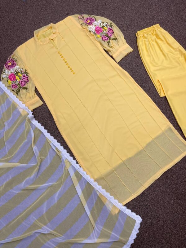 FANCY  KURTI - BOTTOM WITH FANCY DUPATTA - Image 2