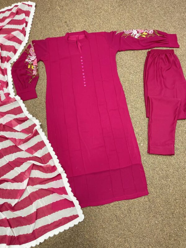 FANCY  KURTI - BOTTOM WITH FANCY DUPATTA - Image 8