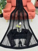 Saree  and blouse on Soft Net Febric with Thred & Sequnce work.