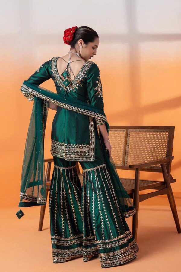 Trending Party Wear Gharara Top With Fancy Dupatta - Image 2
