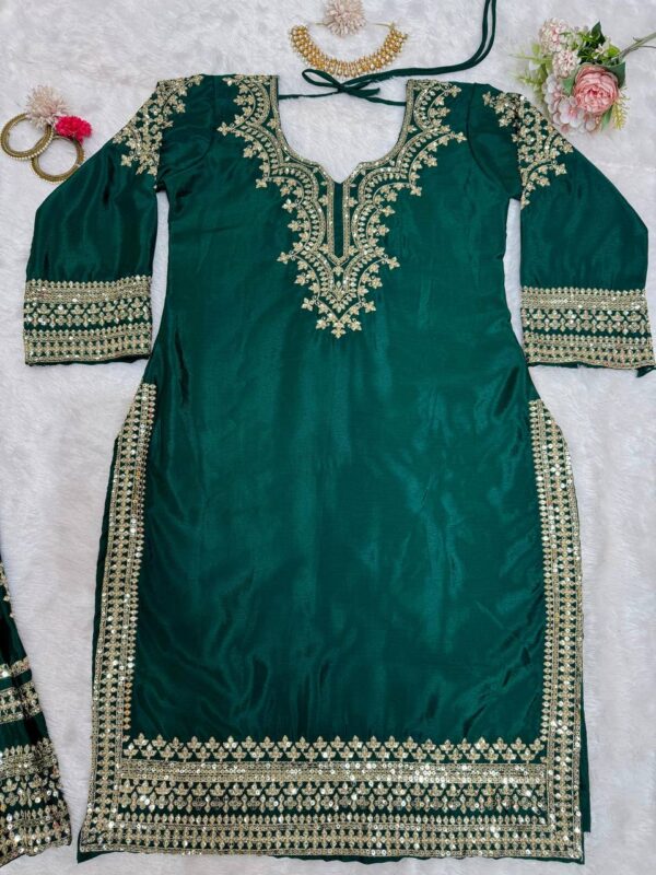 Trending Party Wear Gharara Top With Fancy Dupatta - Image 3