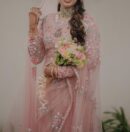 Designer Saree on Soft Net Febric with Thred & Sequnce work and blouse