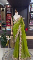Designer Saree on Jimmy Choo silk Febric with blouse