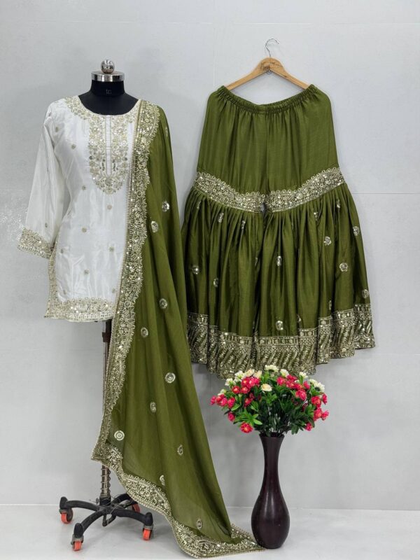 EID SPECIAL SHARARA SET READY TO WEAR FULLY STITCHED - Image 3