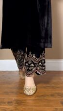 Viscose Velvet Suit With Bottom Ready To Wear Outfit