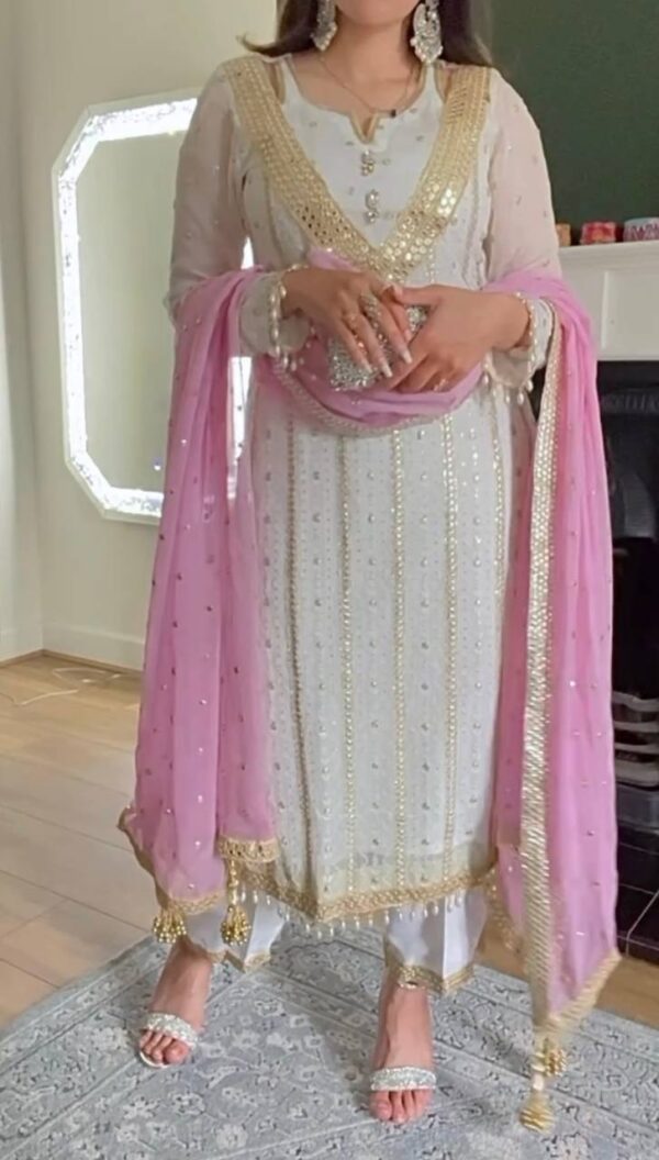 Party Wear Long Pakistani  Suit In Fancy Style