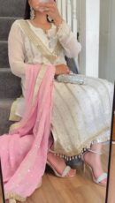 Party Wear Long Pakistani  Suit In Fancy Style