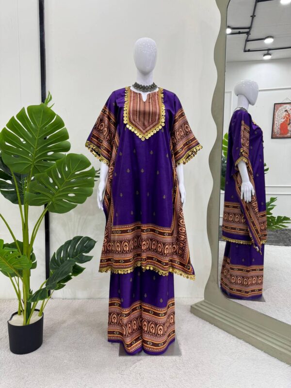 FANCY KAFTAN WITH BOTTOM READY TO WEAR - Image 4
