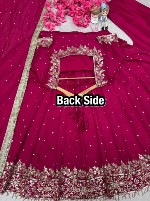 Silk Anarkali Gown,Dupatta & Pent Set - Image 3
