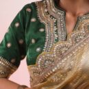 Saree  and blouse  with Coding & Sequnce work.