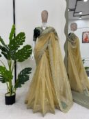 Saree  and blouse  with Coding & Sequnce work.