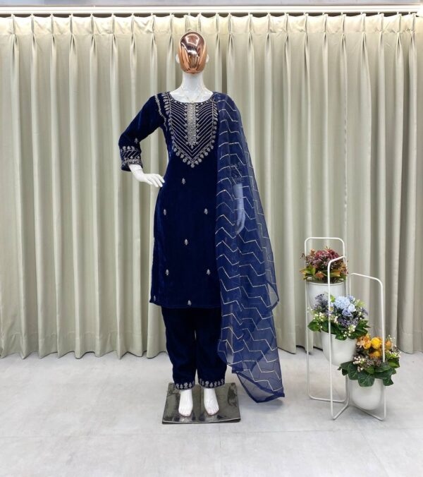 SUIT WITH PANT AND DUPATTA - Image 4