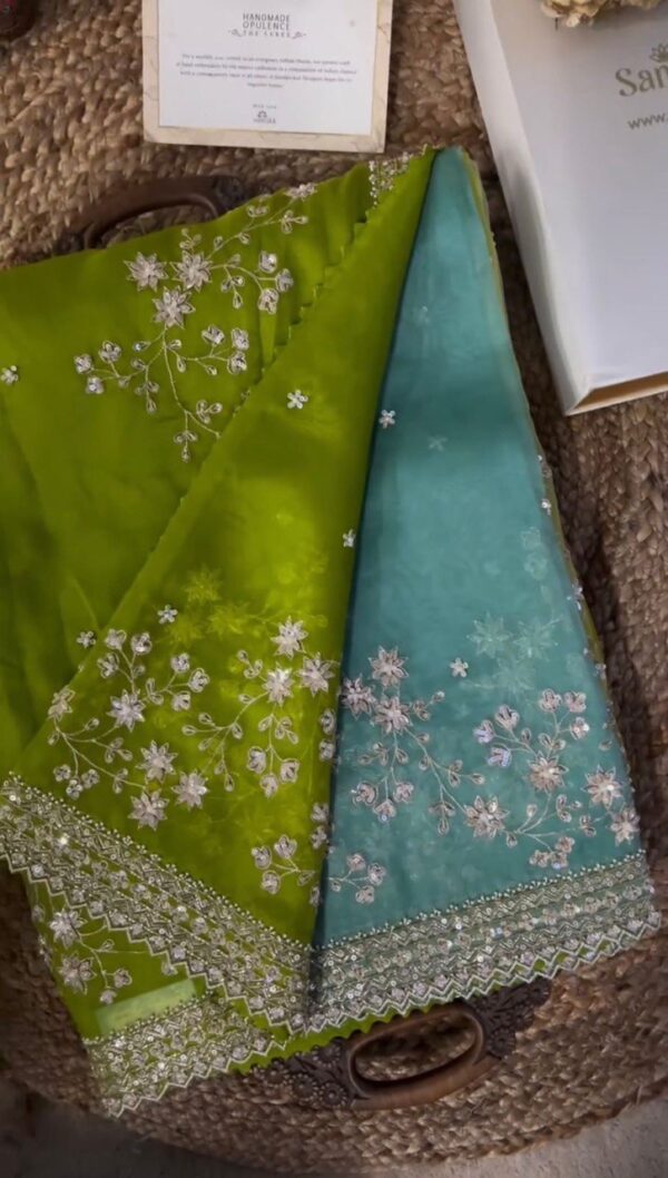 NEW DESIGNER BOLLYWOOD SAREE AND BLOUSE - Image 3