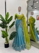 NEW DESIGNER BOLLYWOOD SAREE AND BLOUSE