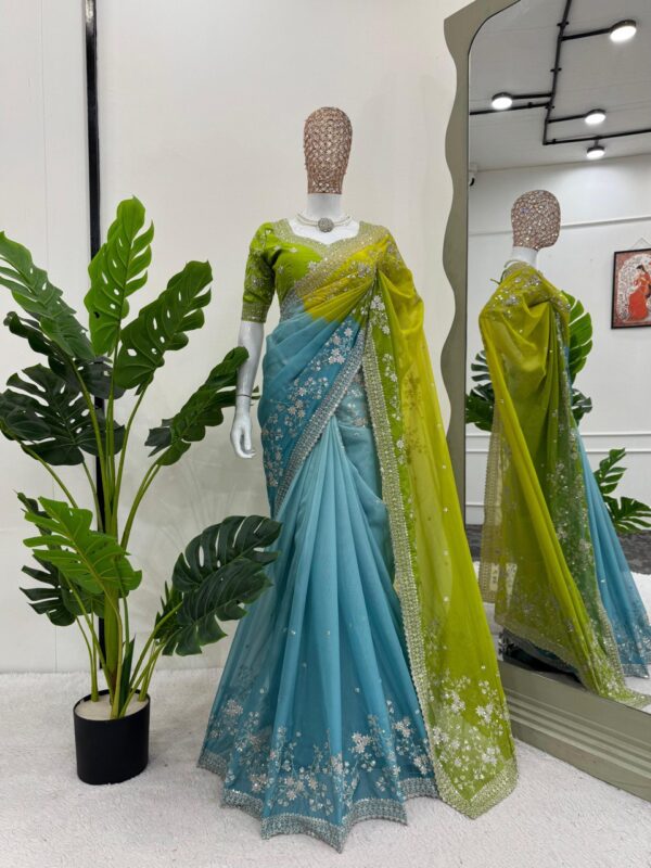 NEW DESIGNER BOLLYWOOD SAREE AND BLOUSE