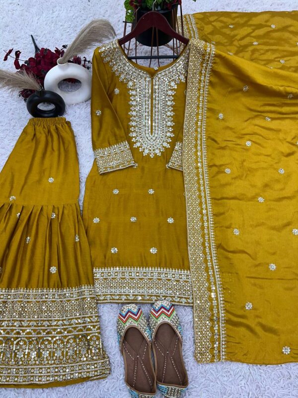 Top-Plazo And Dupatta Set With Fully Stitched - Image 3