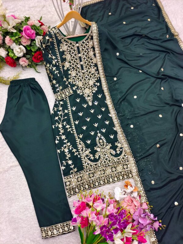 Top-Plazzo and Dupatta Set Fully Stitched Ready To Wear - Image 2