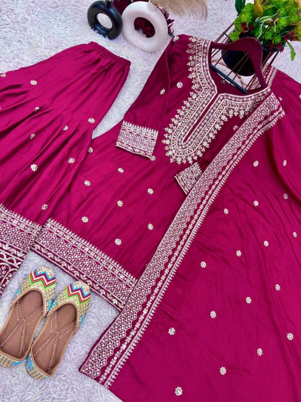 Top-Plazo And Dupatta Set With Fully Stitched - Image 10