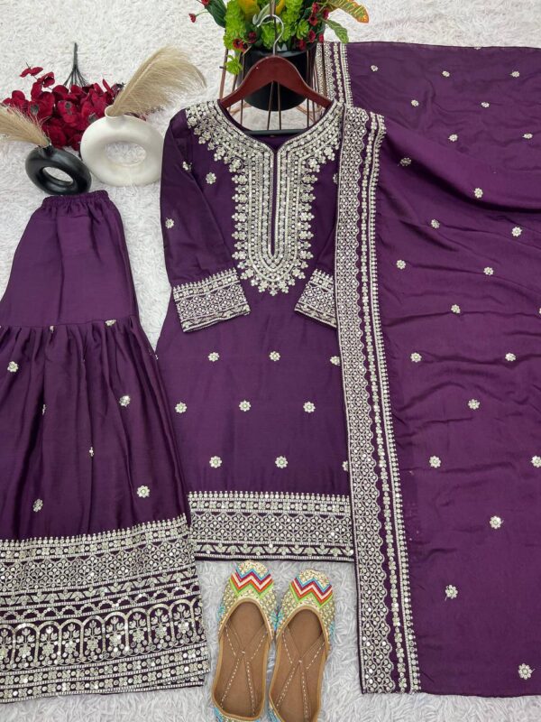 Top-Plazo And Dupatta Set With Fully Stitched - Image 7