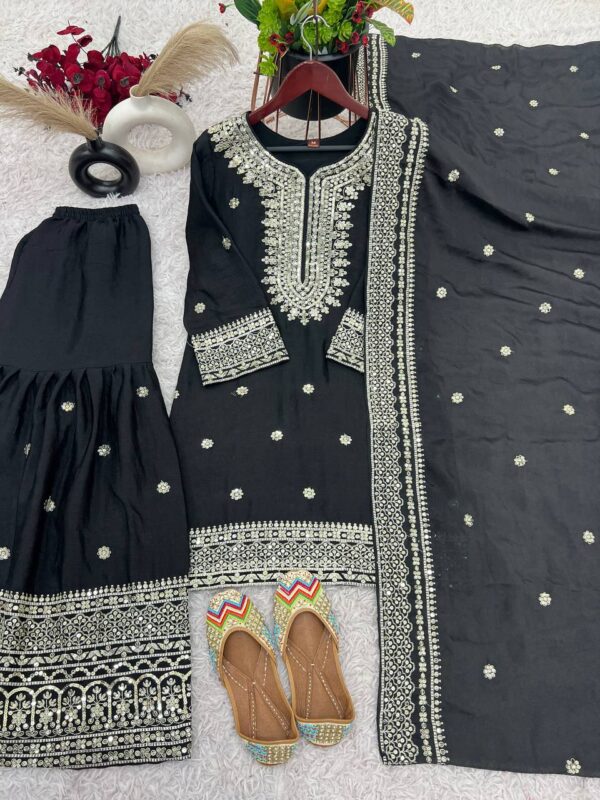 Top-Plazo And Dupatta Set With Fully Stitched - Image 6