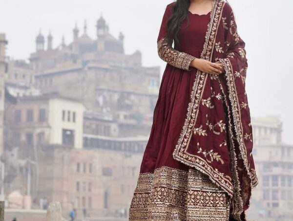 Gown With Fully Stiched and Dupatta Ready to Wear Collection - Image 3