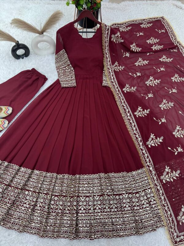 Gown With Fully Stiched and Dupatta Ready to Wear Collection - Image 2