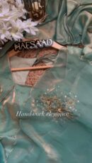 Designer Saree on Fandy silk Febric with Hand work Blouse