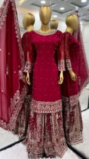 Top-Gharara And Dupatta Set Fully Stitched Ready To Wear Collection