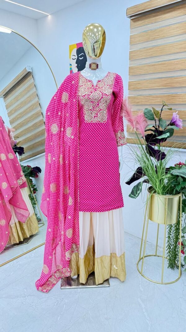 Sharara Top With Dupatta - Image 3