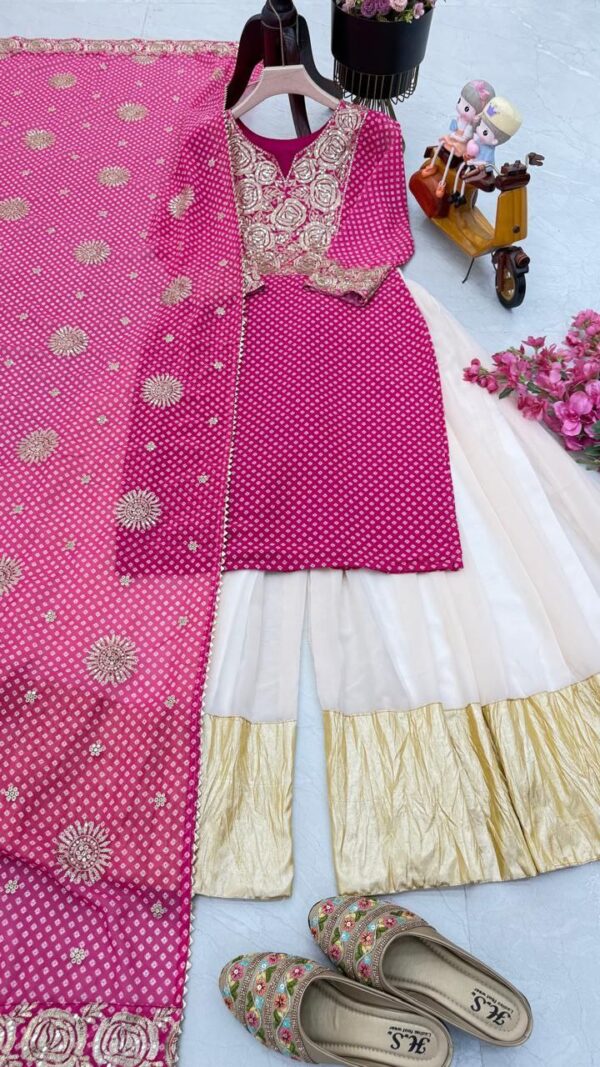 Sharara Top With Dupatta - Image 5