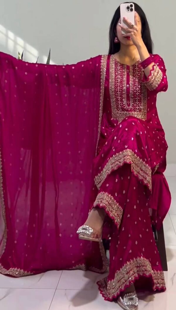 Fancy Top-Dupatta and Fully Stitched Sharara - Image 4