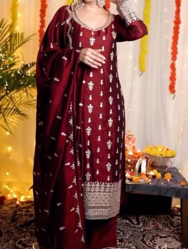 PARTY WEAR TOP AND PANT WITH FANCY DUPPATA