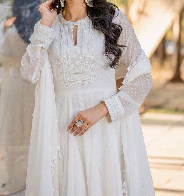 Fancy Anarkali Gown,Dupatta & Bottom Set - Image 2