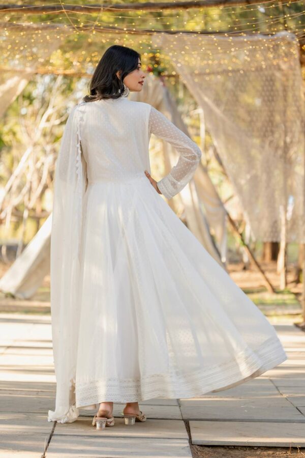 Fancy Anarkali Gown,Dupatta & Bottom Set - Image 3
