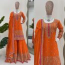 SHARARA TOP WITH FANCY DUPATTA SET