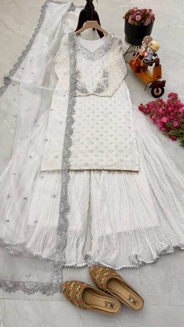 Top Pallazo & Dupatta Set Ready to Wear - Image 6