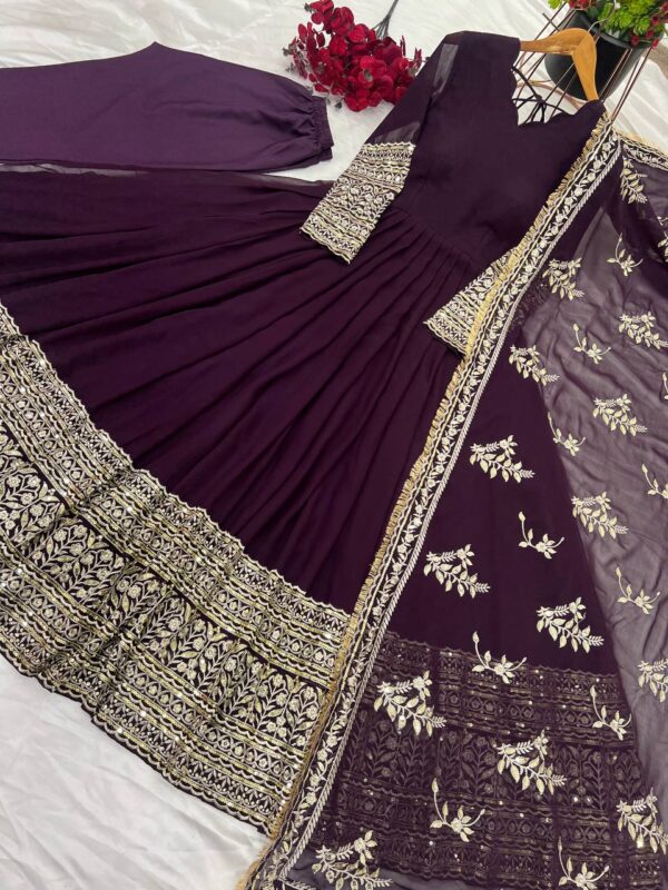 Gown With Fully Stiched and Dupatta Ready to Wear Collection - Image 5