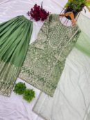 Top-Plazzo and Dupatta With Heavy Embroidery Work
