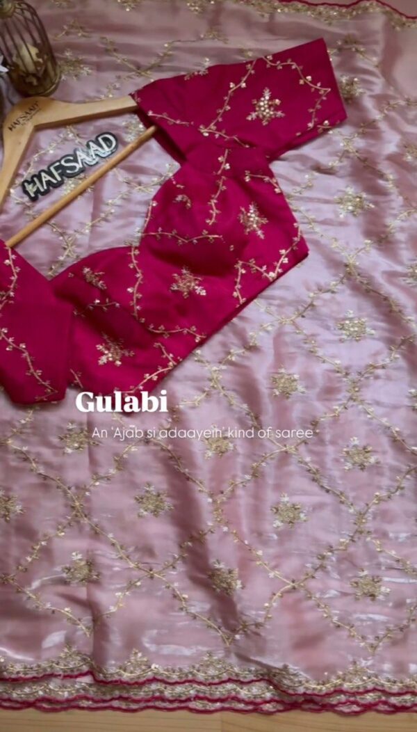 Saree on Zimmy Chu Febric and Blouse - Image 4