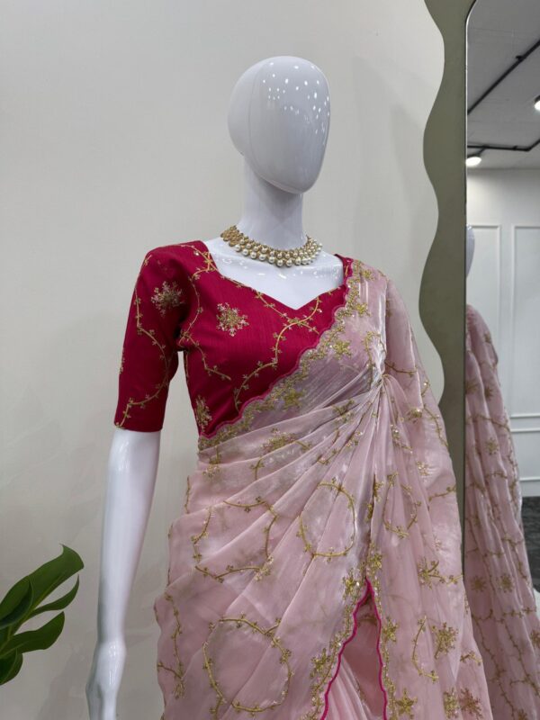 Saree on Zimmy Chu Febric and Blouse - Image 2