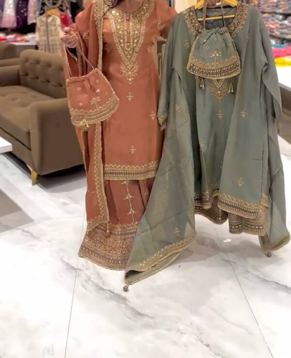 Top-Bottom And Dupatta Set  Ready To Wear