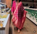 Treditional Gown-Pent Dupatta Set Fully Stitched Ready To Wear