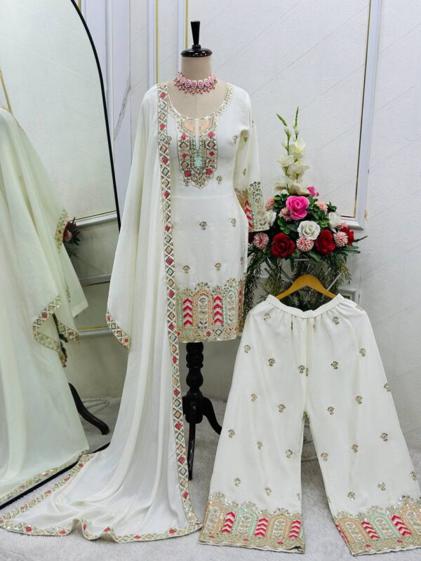 Top-Palzzo with Dupatta Set Fully Stitched Ready To Wear