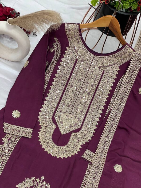Top-Bottom And Dupatta Set Fully Stitched Ready To Wear - Image 4